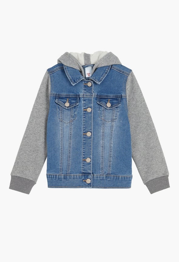 Fleece Sleeve Denim Jacket - Image 2