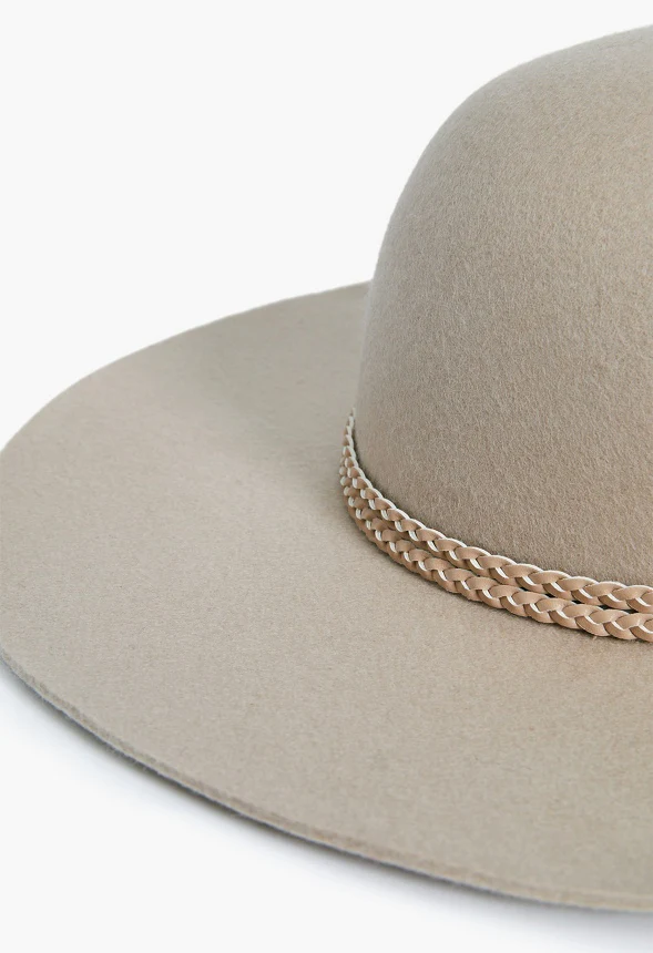Floppy Hat With Braided Trim - Image 2