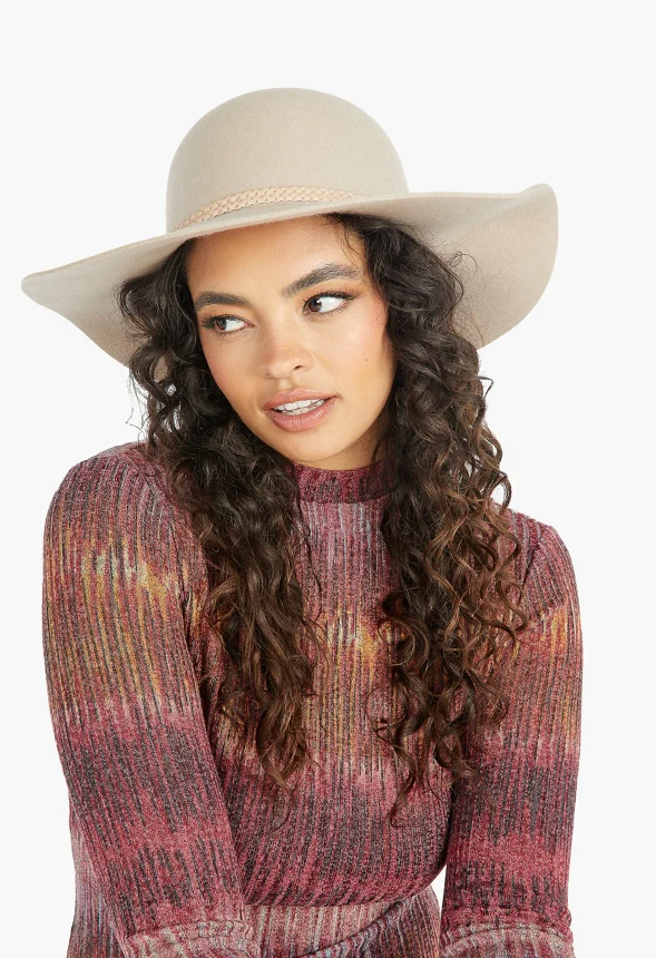 Floppy Hat With Braided Trim - Image 3