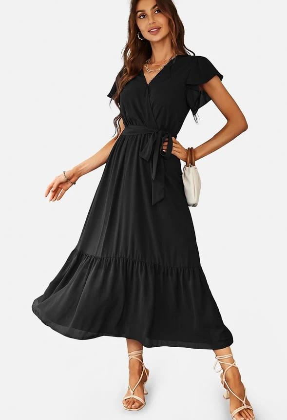 Boho Wrap Maxi Dress - Image 3