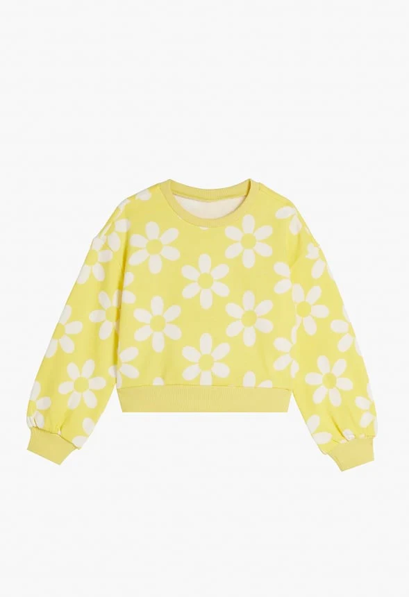 Floral Cropped Sweatshirt - Image 3