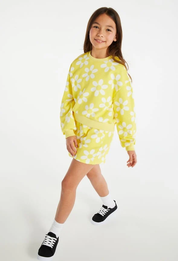 Floral Cropped Sweatshirt - Image 4
