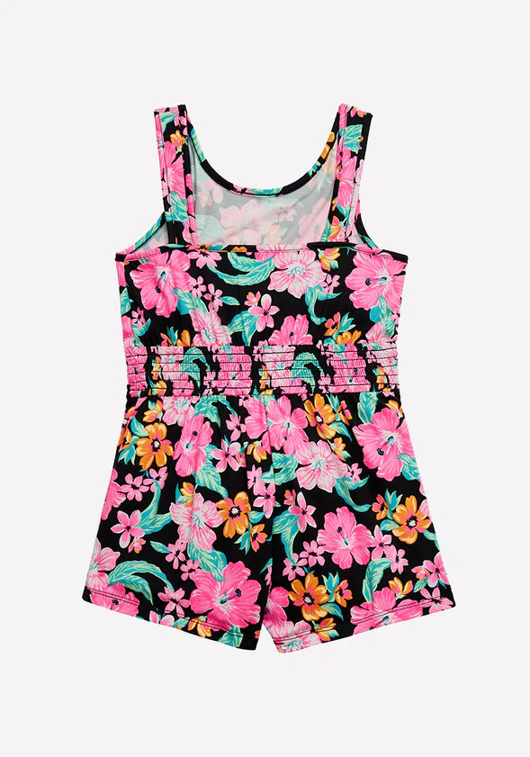 Floral Cut Out Romper - Image 3