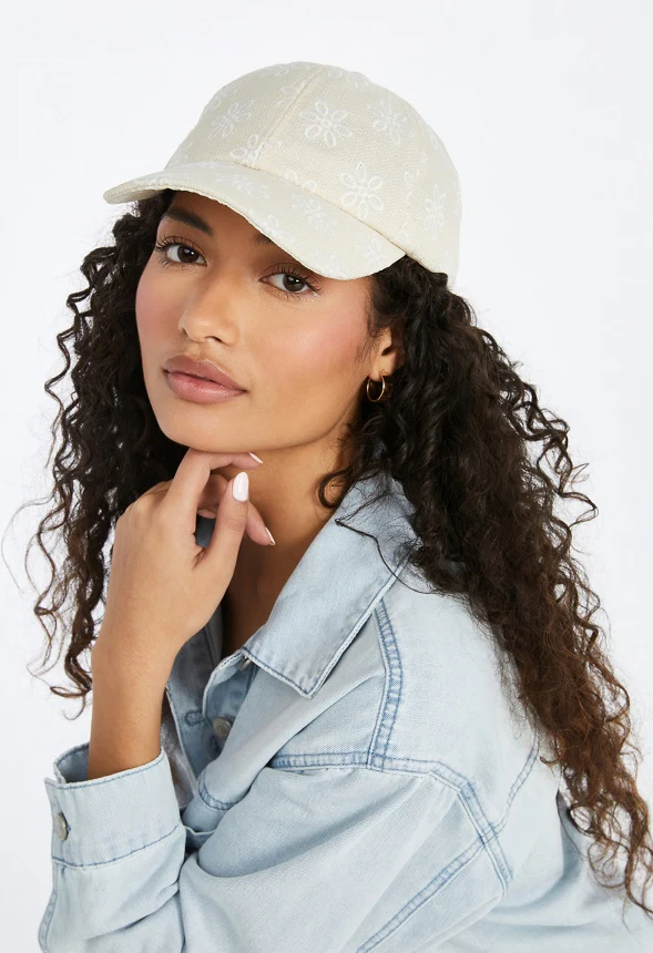 Floral Embroidered Baseball Cap - Image 2