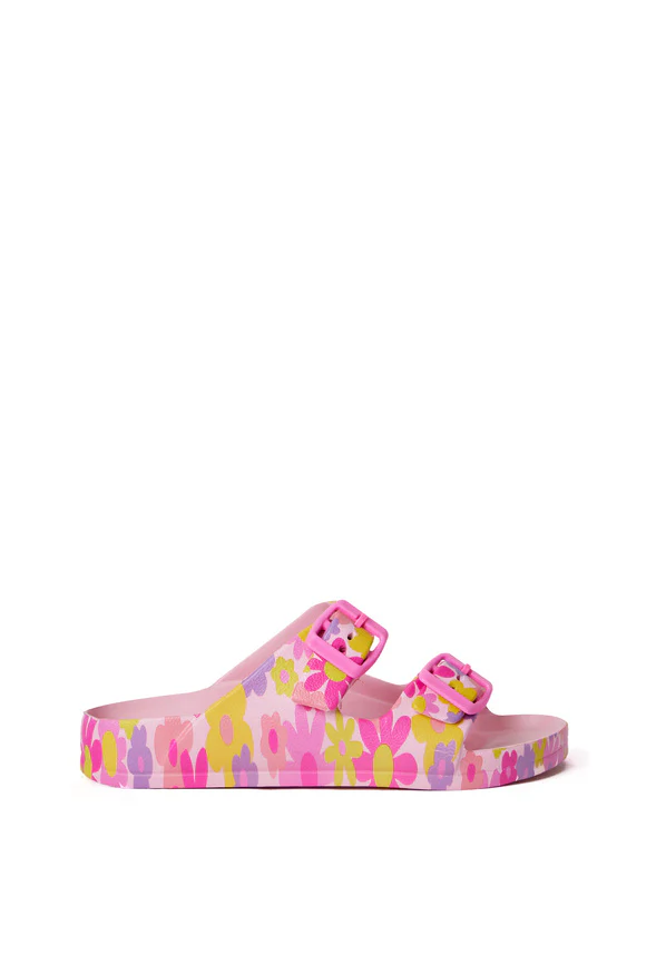 Floral Rubber Slide Sandal - Image 3