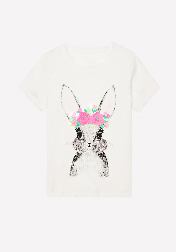 Flower Crown Bunny Tee - Image 2