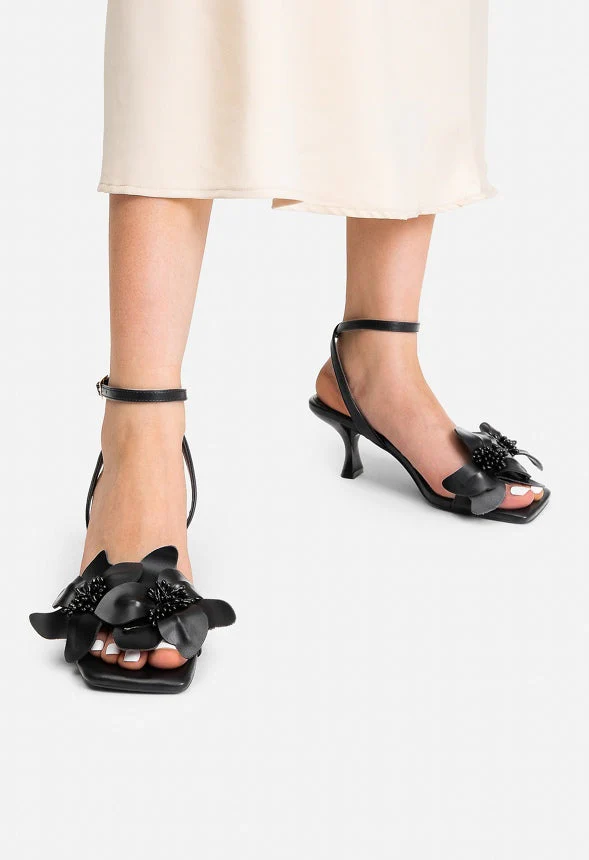 Flower Kitten Heel Sandal - Image 2