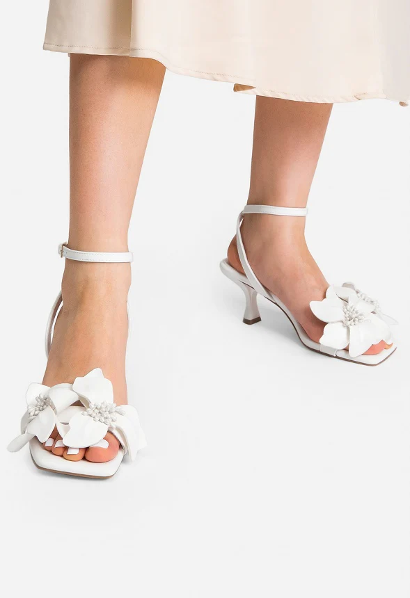 Flower Kitten Heel Sandal - Image 2