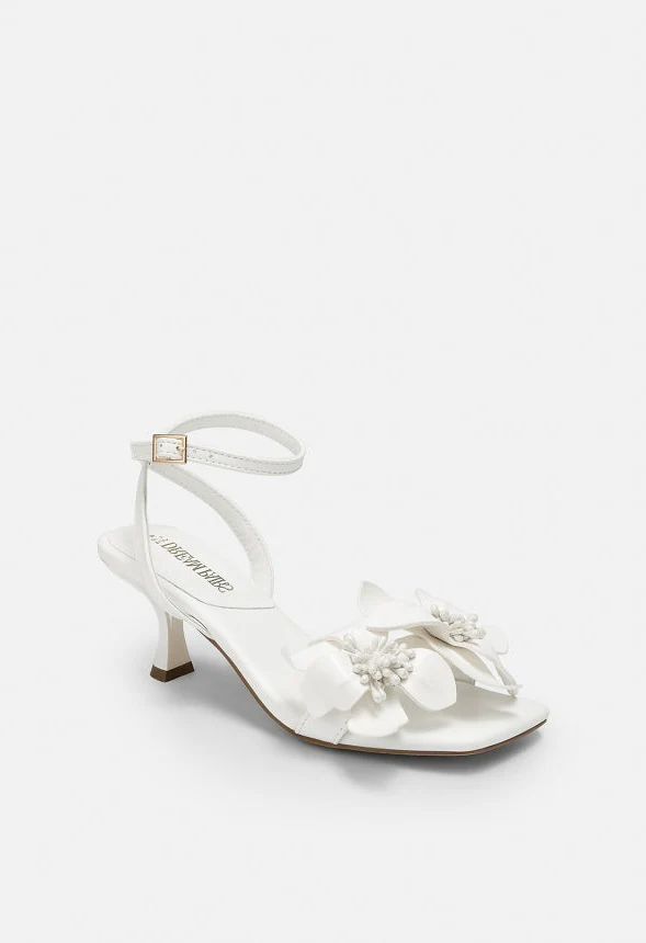 Flower Kitten Heel Sandal - Image 3