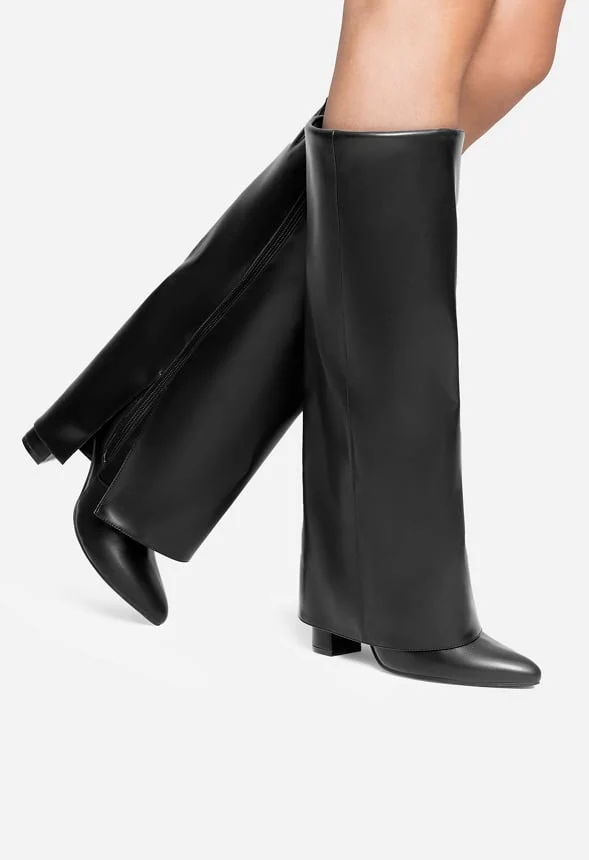 Fold-Over Pointed Toe Boot - Image 2