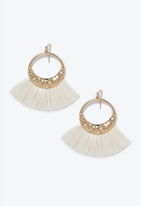 Freyja Rafia Drop Earrings - Image 2