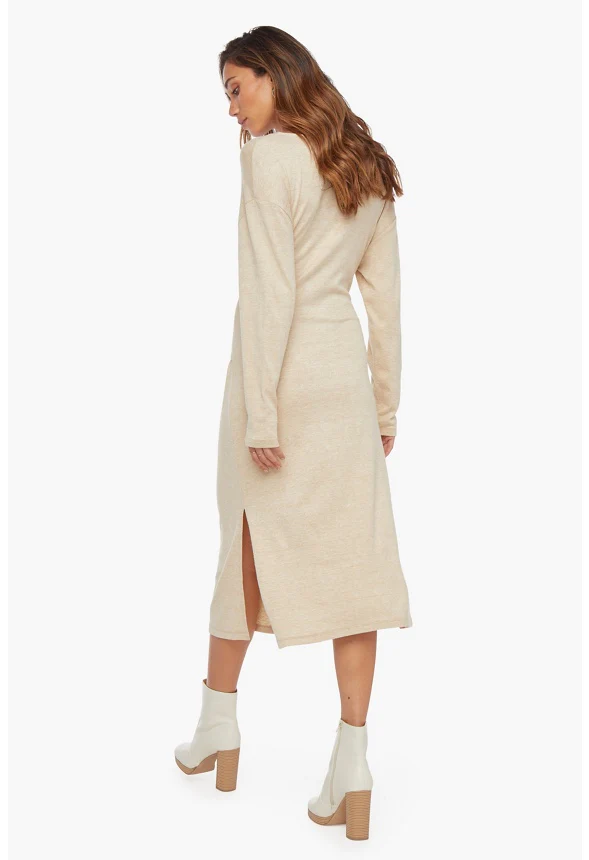 Front Tie Midi Dress - Image 3