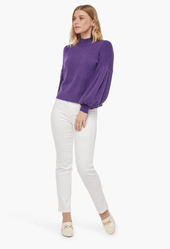 Funnel Neck Cozy Sweater - Image 3