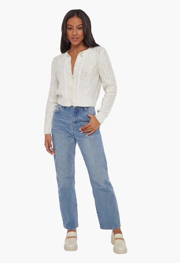 Detachable Fur Collar Cardigan - Image 5
