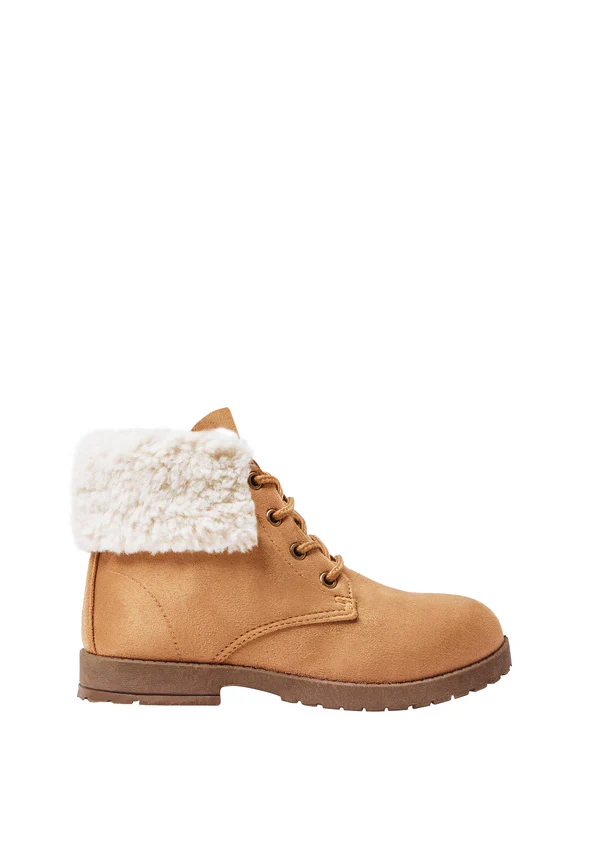Fur Cuff Lug Sole Boot - Image 3