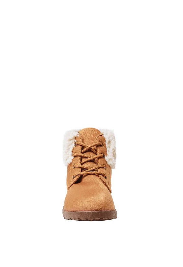 Fur Cuff Lug Sole Boot - Image 5