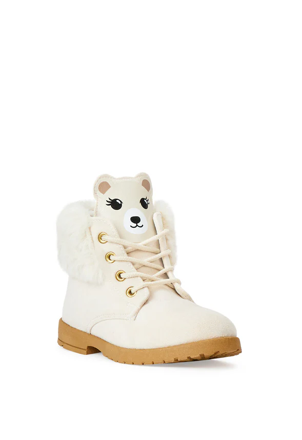 Fur Lined Bear Face Boot - Image 2