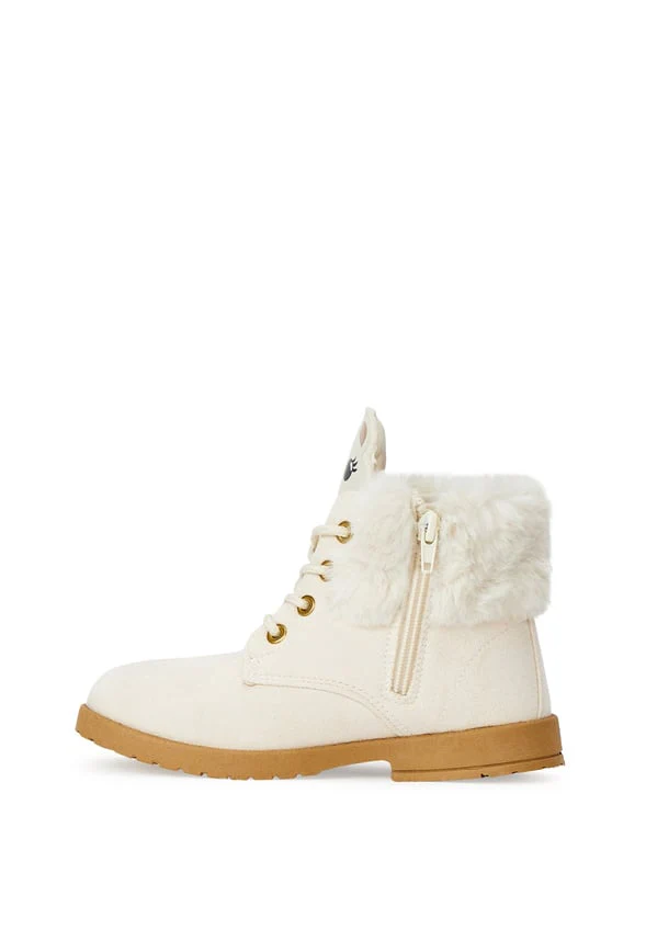 Fur Lined Bear Face Boot - Image 4
