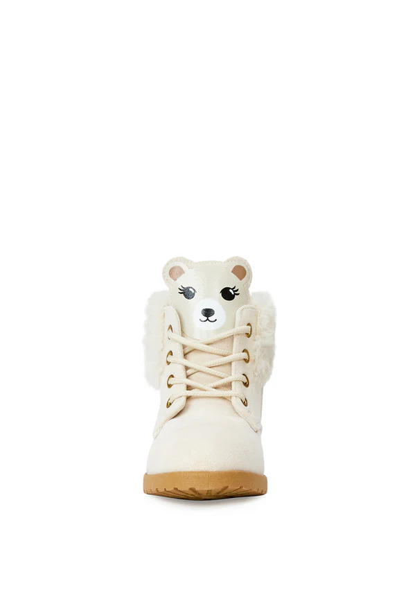 Fur Lined Bear Face Boot - Image 5