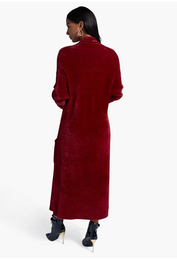 Fuzzy Cocoon Sweater Coat - Image 2