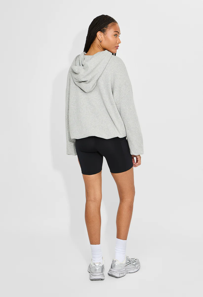 Gathered Bubble Hem Hoodie - Image 3