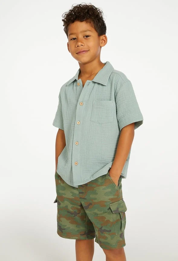 Gauze Button Up Shirt - Image 3