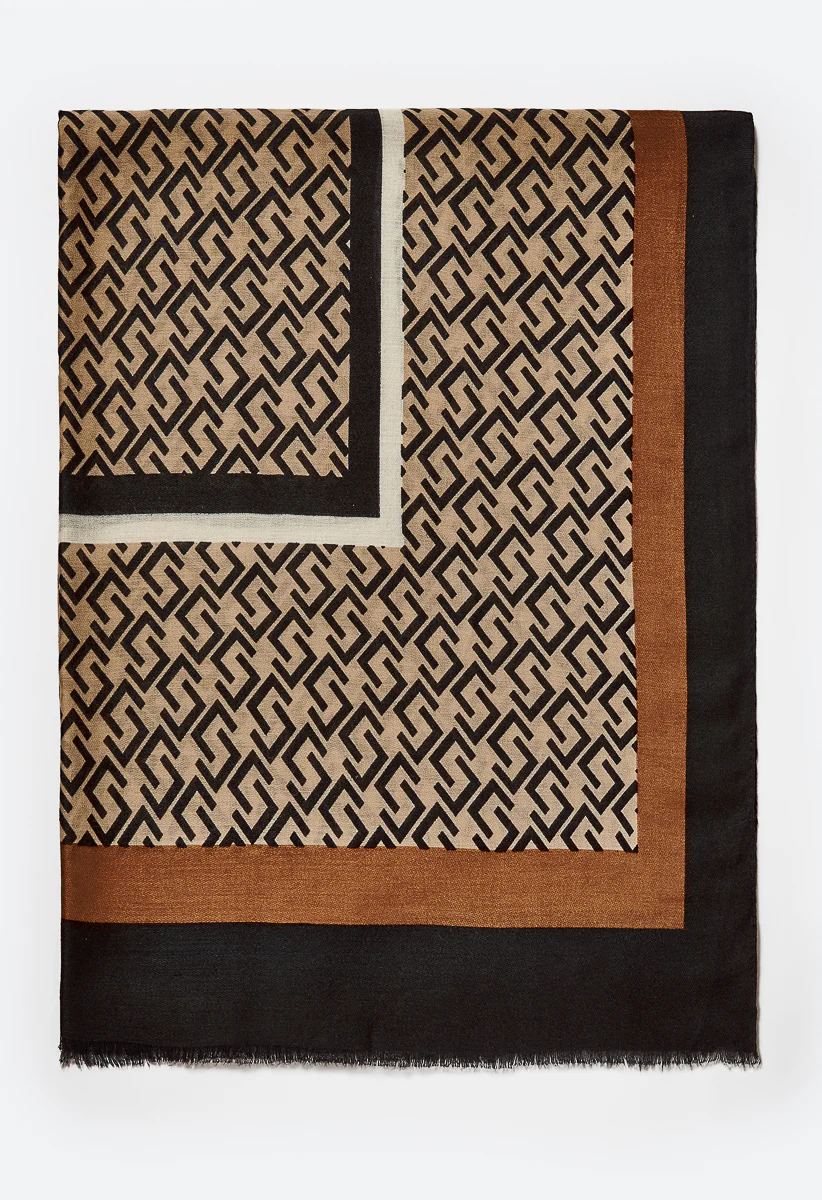 Geo Design Woven Scarf - Image 6