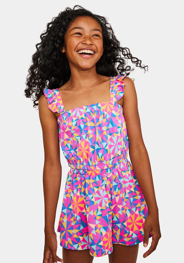 Geo Flowy Smocked Waist Short - Image 2