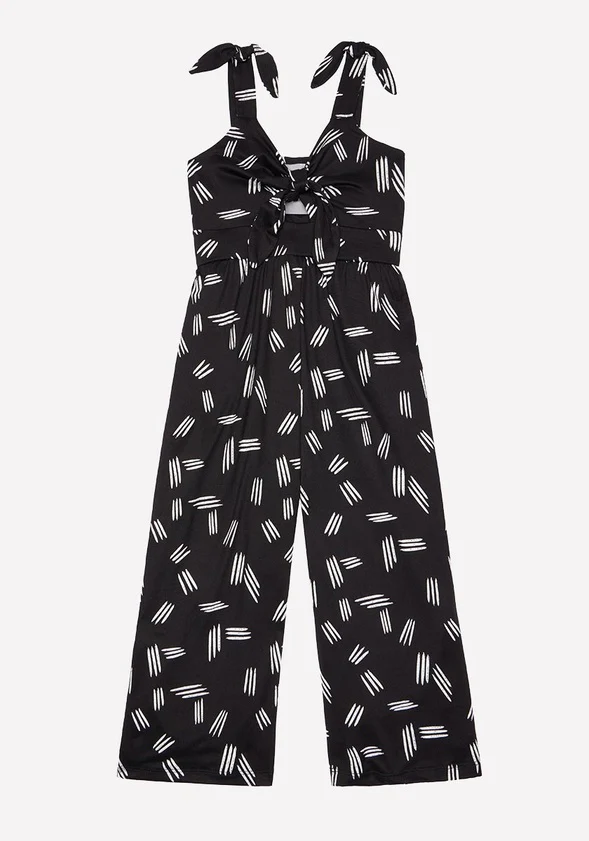 Geo Print Cut Out Jumpsuit - Image 2