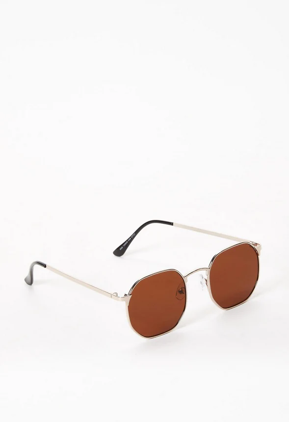 Geometric Metal Sunglasses - Image 3