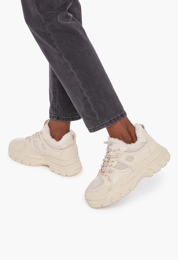 Georgia Faux Fur Sneaker - Image 5