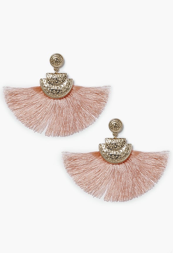Gia Disc And Fringe Earrings - Image 2