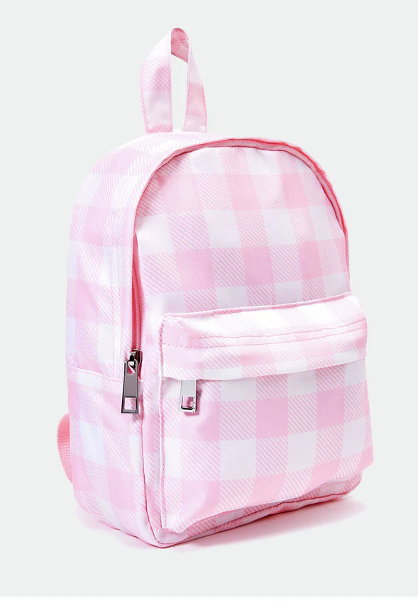 Gingham Mini Backpack - Image 4