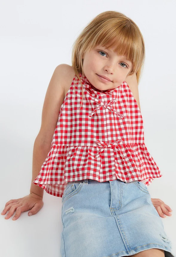 Gingham Bow Tied Tank - Image 3
