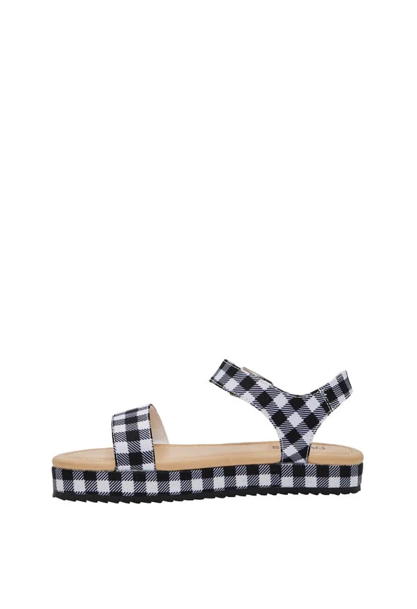 Gingham Platform Strap Sandal - Image 3