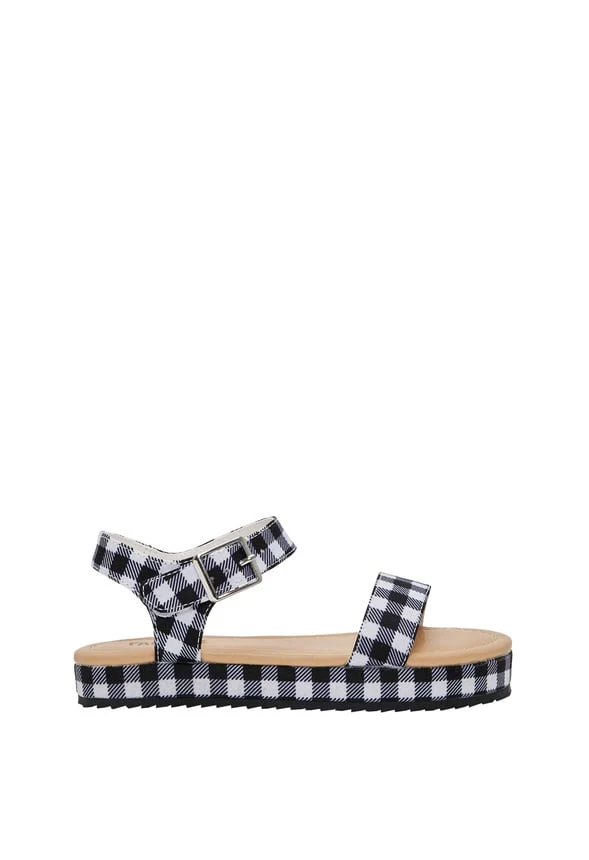 Gingham Platform Strap Sandal - Image 4
