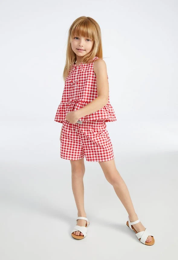 Gingham Pull On Shorts - Image 2