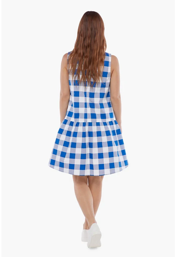 Gingham Shift Dress - Image 3