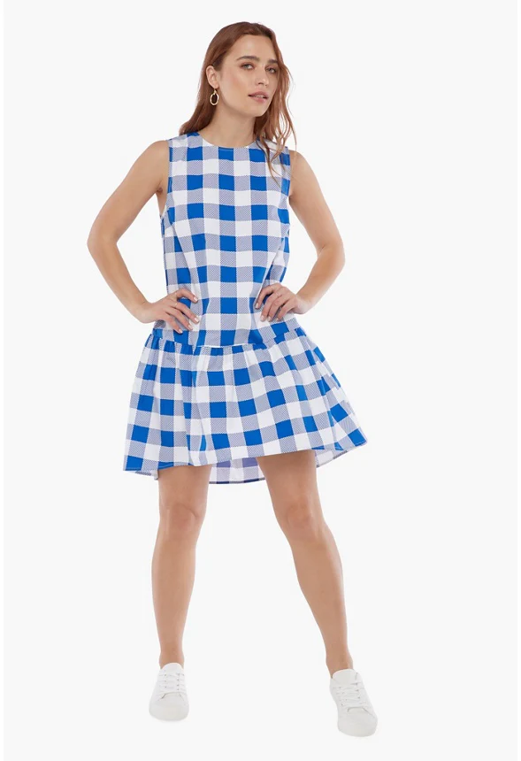 Gingham Shift Dress - Image 5