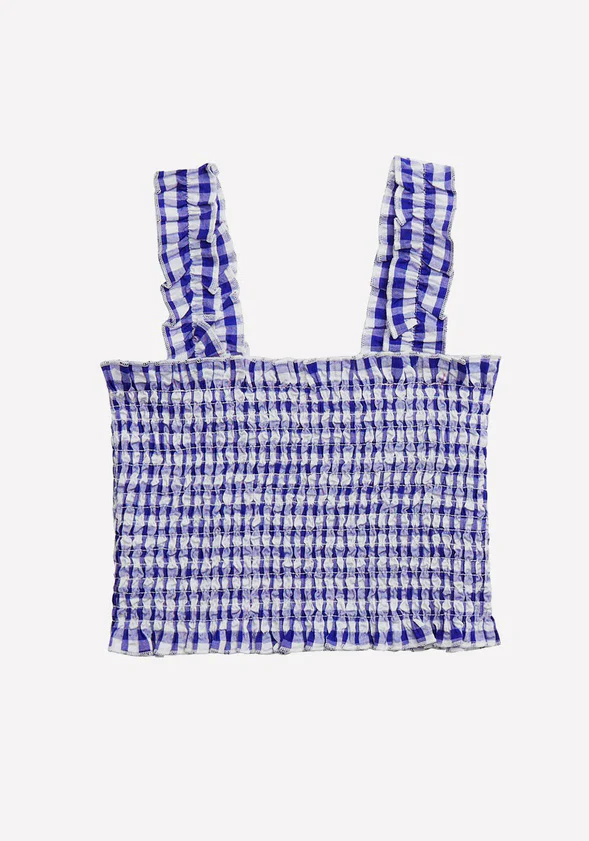 Gingham Smocked Tank - Image 2