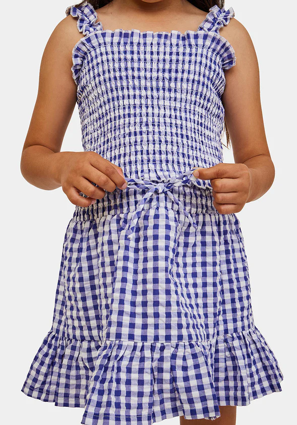 Gingham Smocked Tank - Image 4