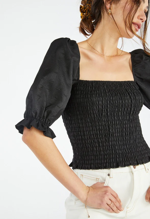 Gingham Smocking Top - Image 3