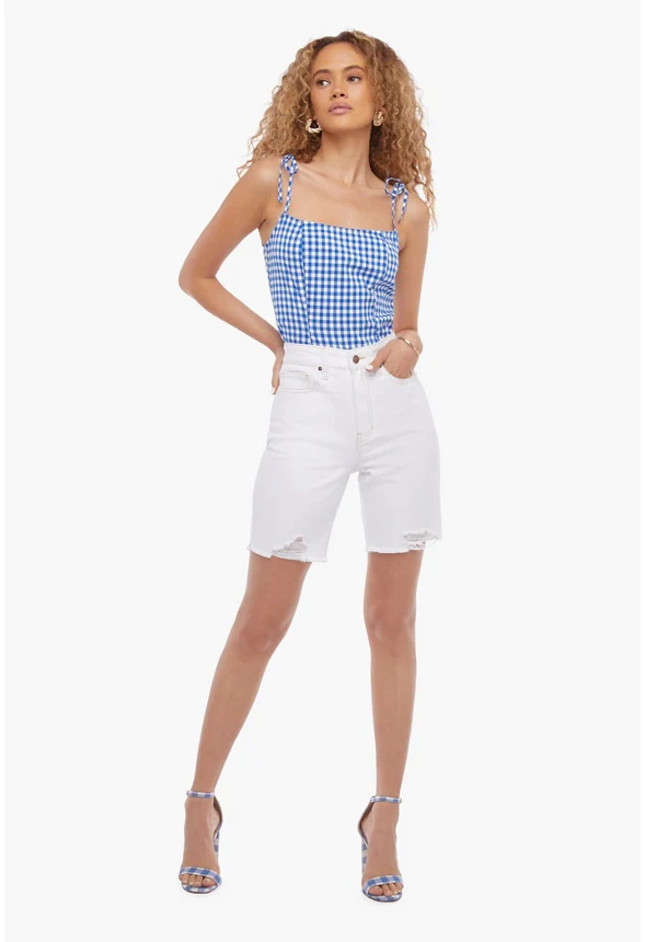 Brigitta Girlfriend Denim Shorts - Image 4