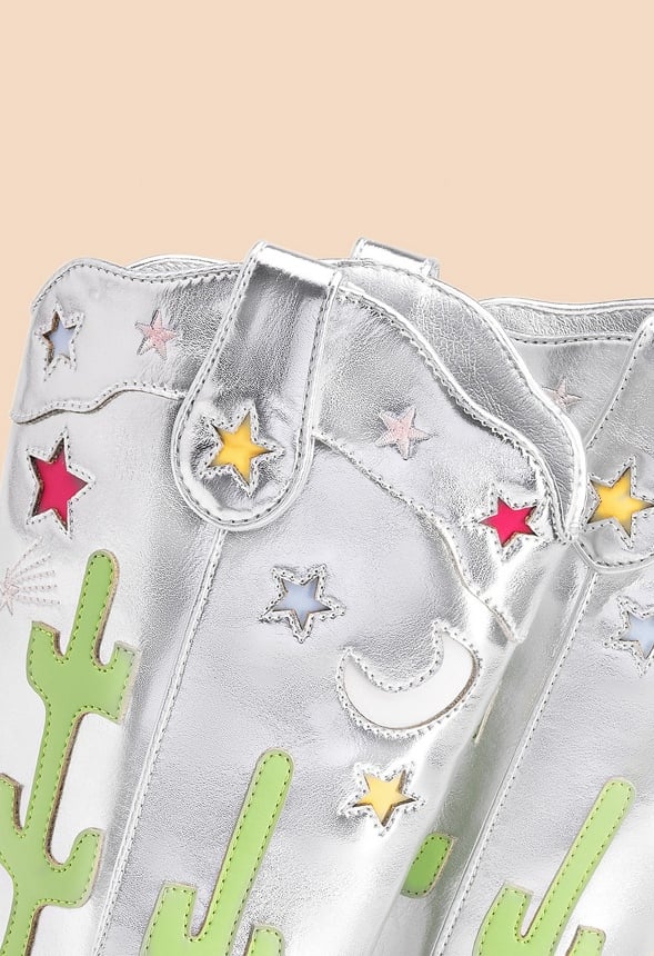 Girls Embroidered Cowgirl Boot - Image 4