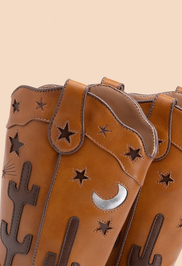 Girls Embroidered Cowgirl Boot - Image 4