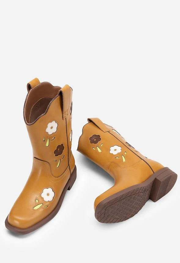 Girls Embroidered Western Boot - Image 5