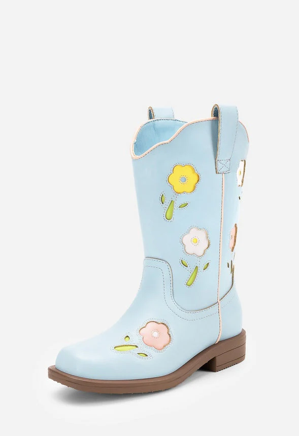 Girls Embroidered Western Boot - Image 2