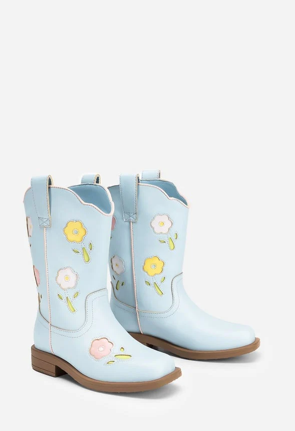 Girls Embroidered Western Boot - Image 3