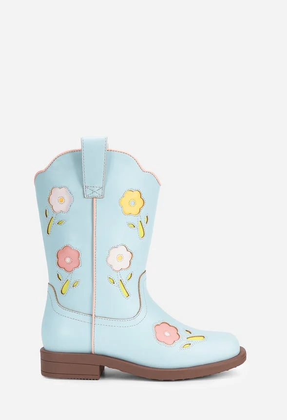 Girls Embroidered Western Boot - Image 6