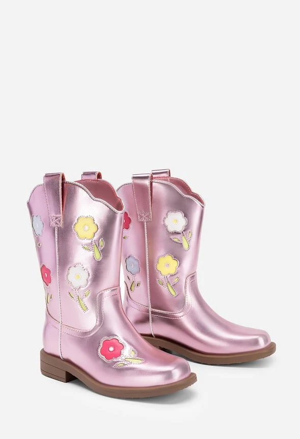 Girls Embroidered Western Boot - Image 2